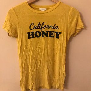 Forever 21 Gold Shirt California Honey Trendy